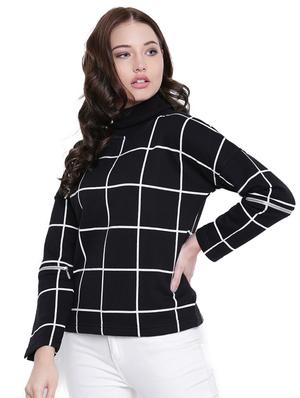 black fleece stylized sleeves pullover - 12403230 - Standard Image - 2