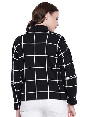 black fleece stylized sleeves pullover - 12403230 - Standard Image - 4