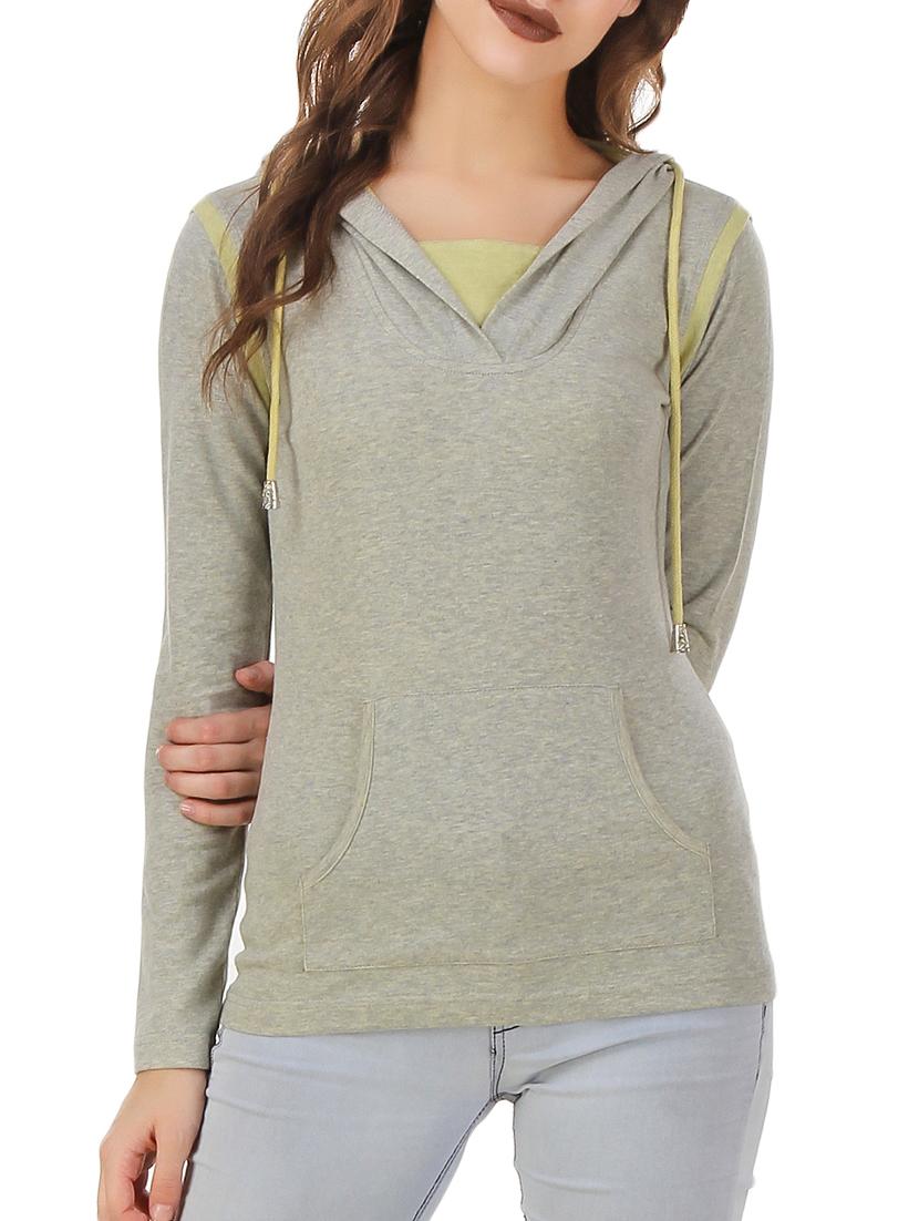 grey cotton hoodies sweatshirt - 12403237 - Zoom Image - 1
