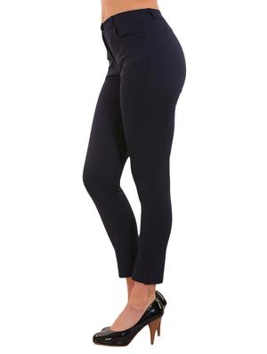 navy blue cotton trouser - 12414369 - Standard Image - 2