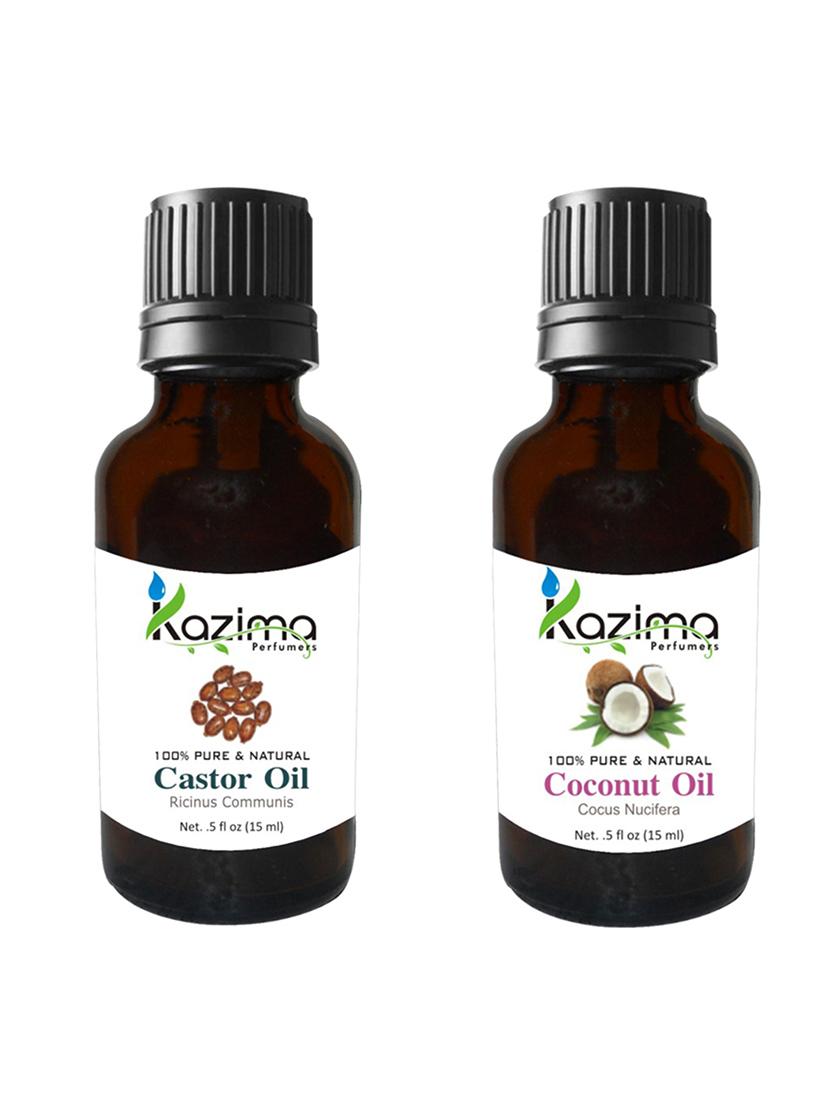 combo set of castor carrier oil and coconut cold pressed oil ( each products 15ml )