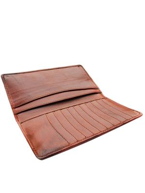 textured brown leather wallet - 12416932 - Standard Image - 3