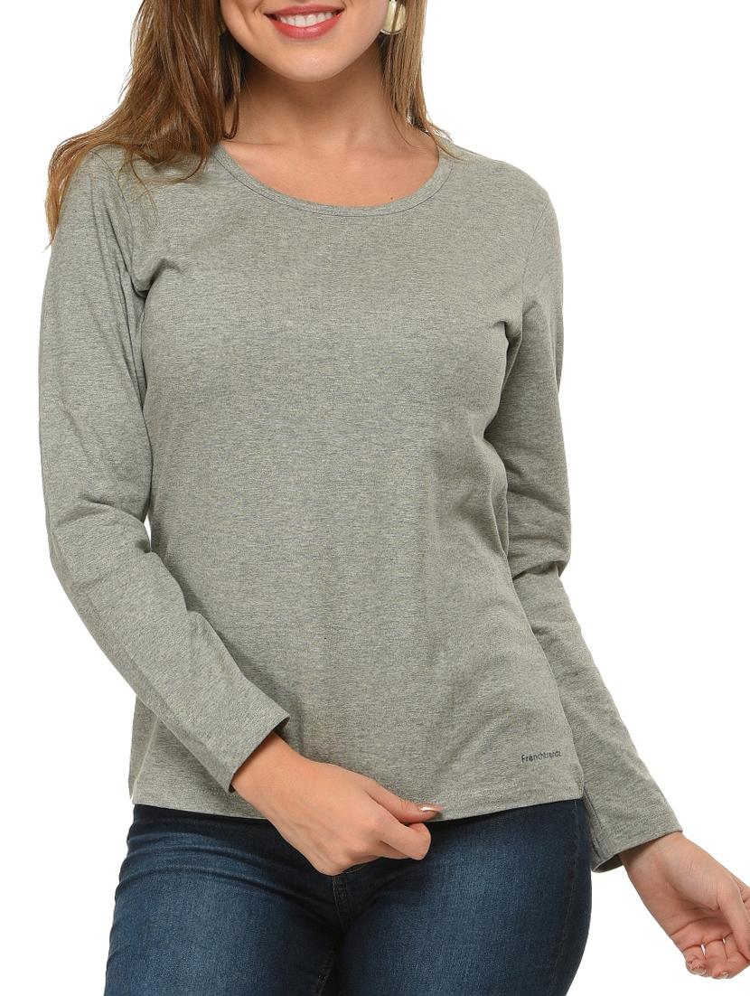 grey cotton tee - 12420596 - Zoom Image - 1