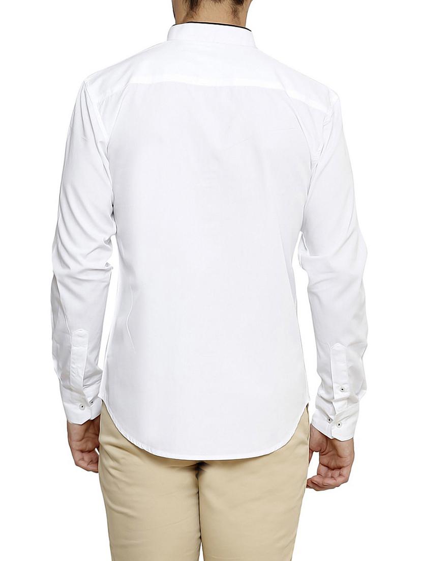 white cotton casual shirt - 12420682 - Zoom Image - 3