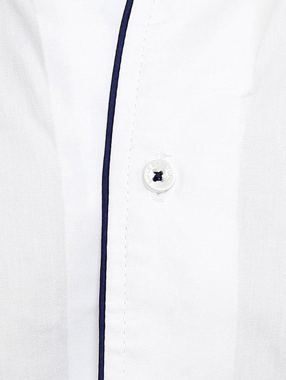 white cotton casual shirt - 12420781 - Zoom Image - 4