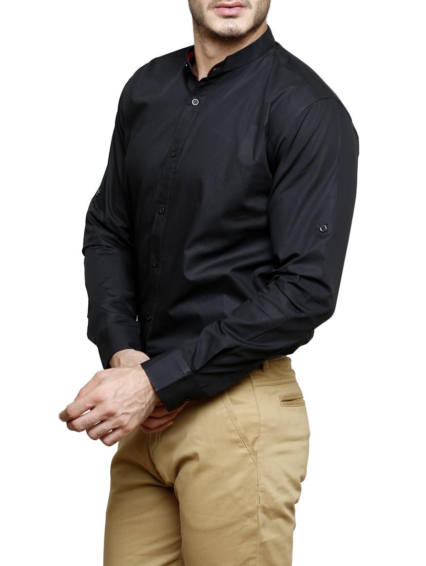 black polyester casual shirt - 12420784 - Zoom Image - 2