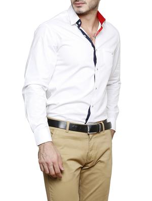 white cotton casual shirt - 12420785 - Standard Image - 2