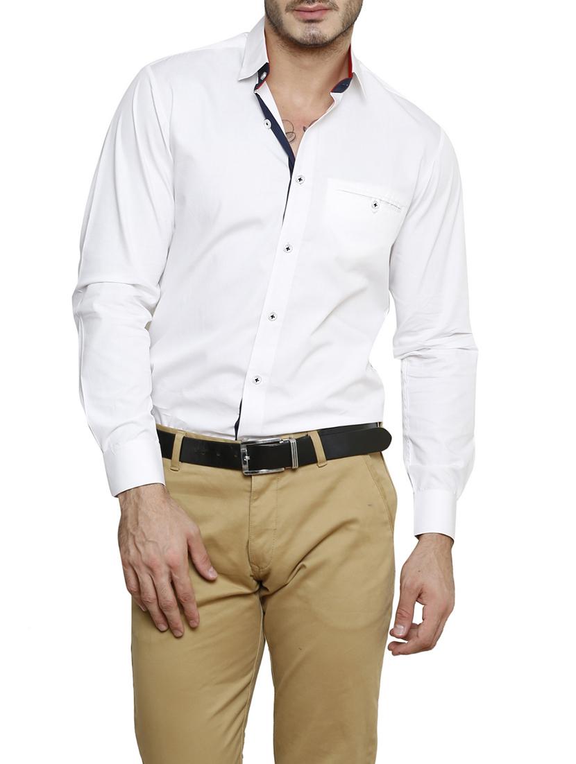 white cotton casual shirt - 12420785 - Zoom Image - 1
