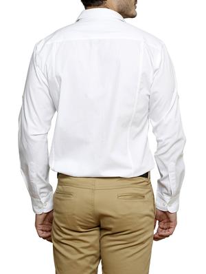 white cotton casual shirt - 12420787 - Standard Image - 3