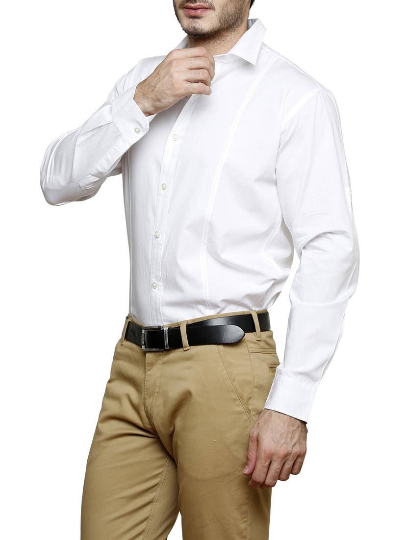 white cotton casual shirt - 12420787 - Zoom Image - 2