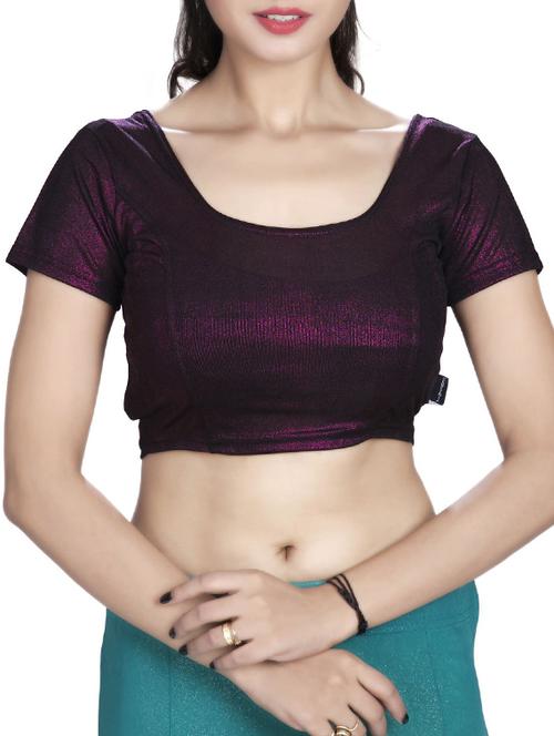 purple cotton backless blouse - 12421680 - Very Small Image - 1