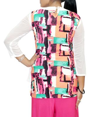 white printed top - 12422848 - Standard Image - 2