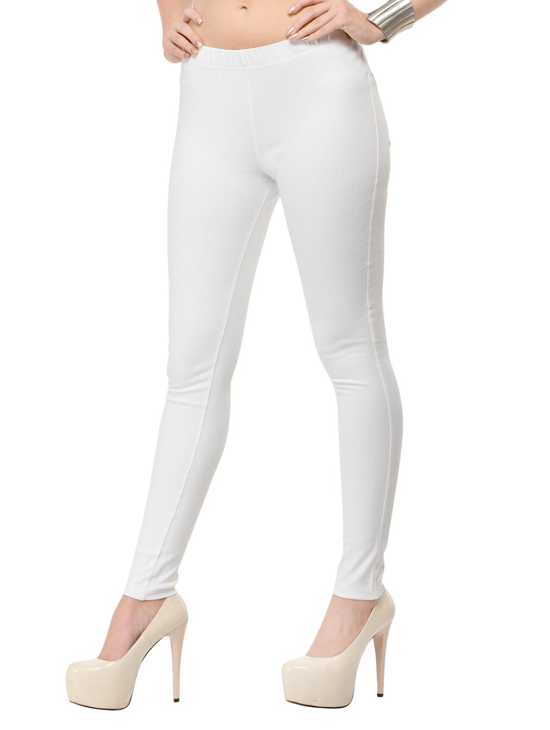 white viscose jeggings - 12426134 - Zoom Image - 2