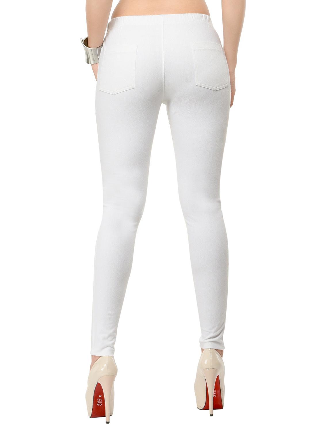 white viscose jeggings - 12426134 - Zoom Image - 3