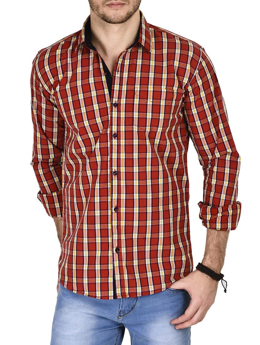 red cotton casual shirt - 12430740 - Zoom Image - 1