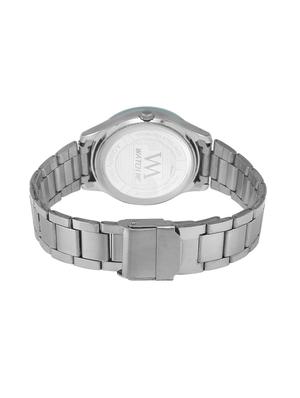 silver metal blue watch for women - 12432496 - Standard Image - 3