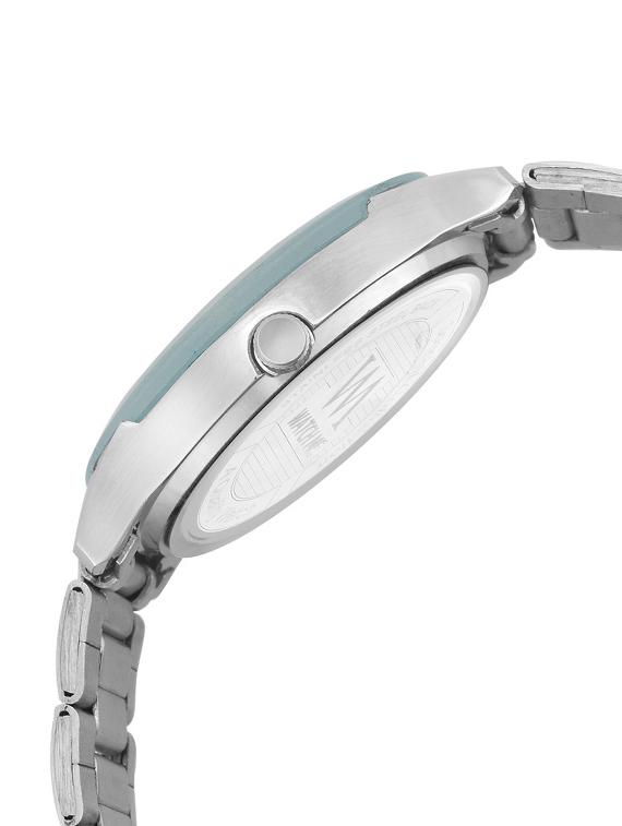 silver metal blue watch for women - 12432496 - Zoom Image - 2