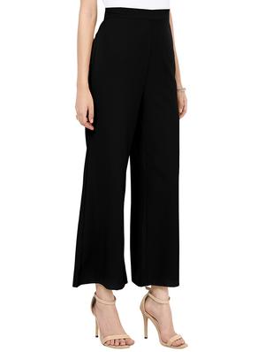 black polyester palazzos - 12440949 -  Standard Image - 1