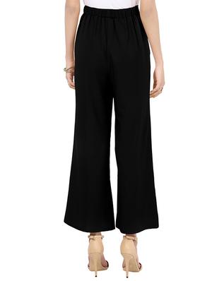 black polyester palazzos - 12440949 - Standard Image - 3
