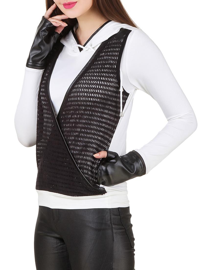 mesh panel hooded sweatshirt - 12444998 - Zoom Image - 2