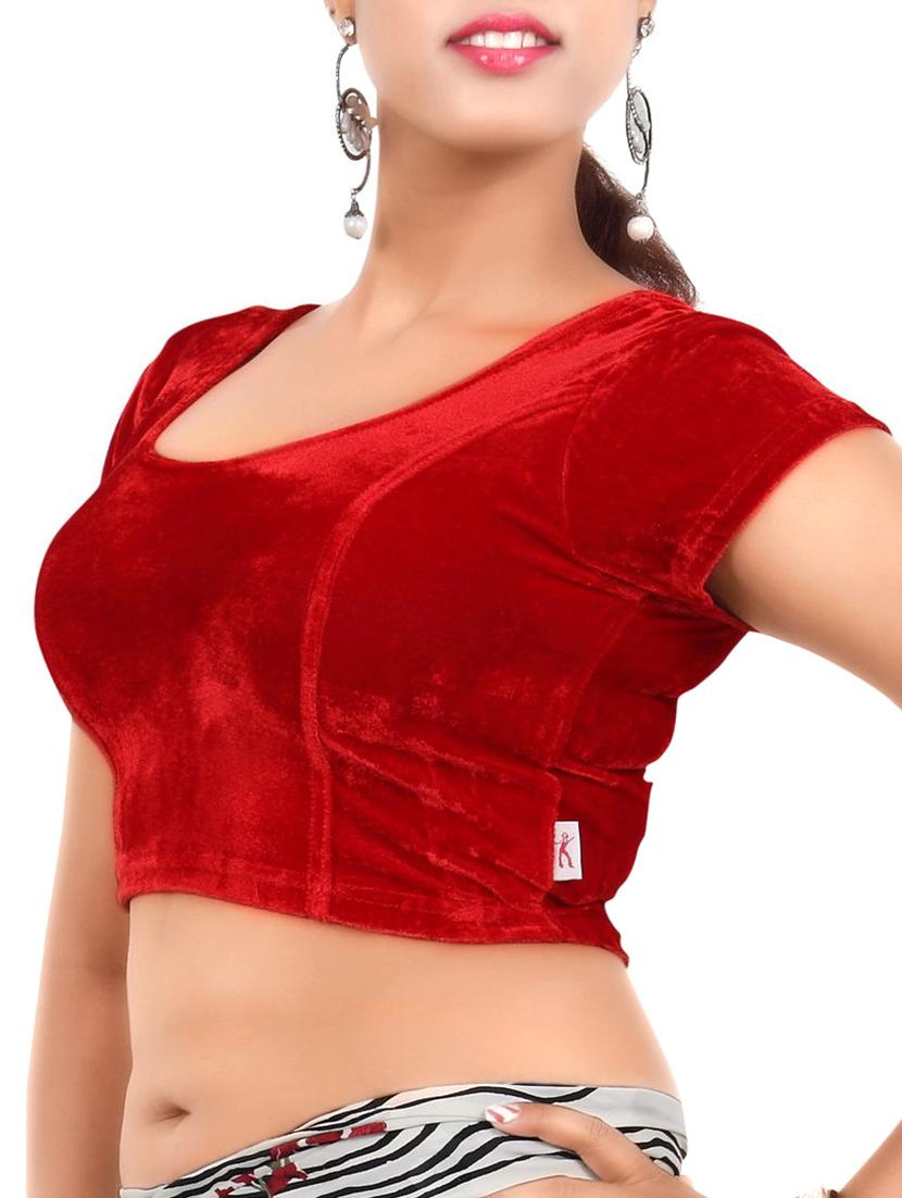 red velvet blouse - 12445450 - Zoom Image - 1
