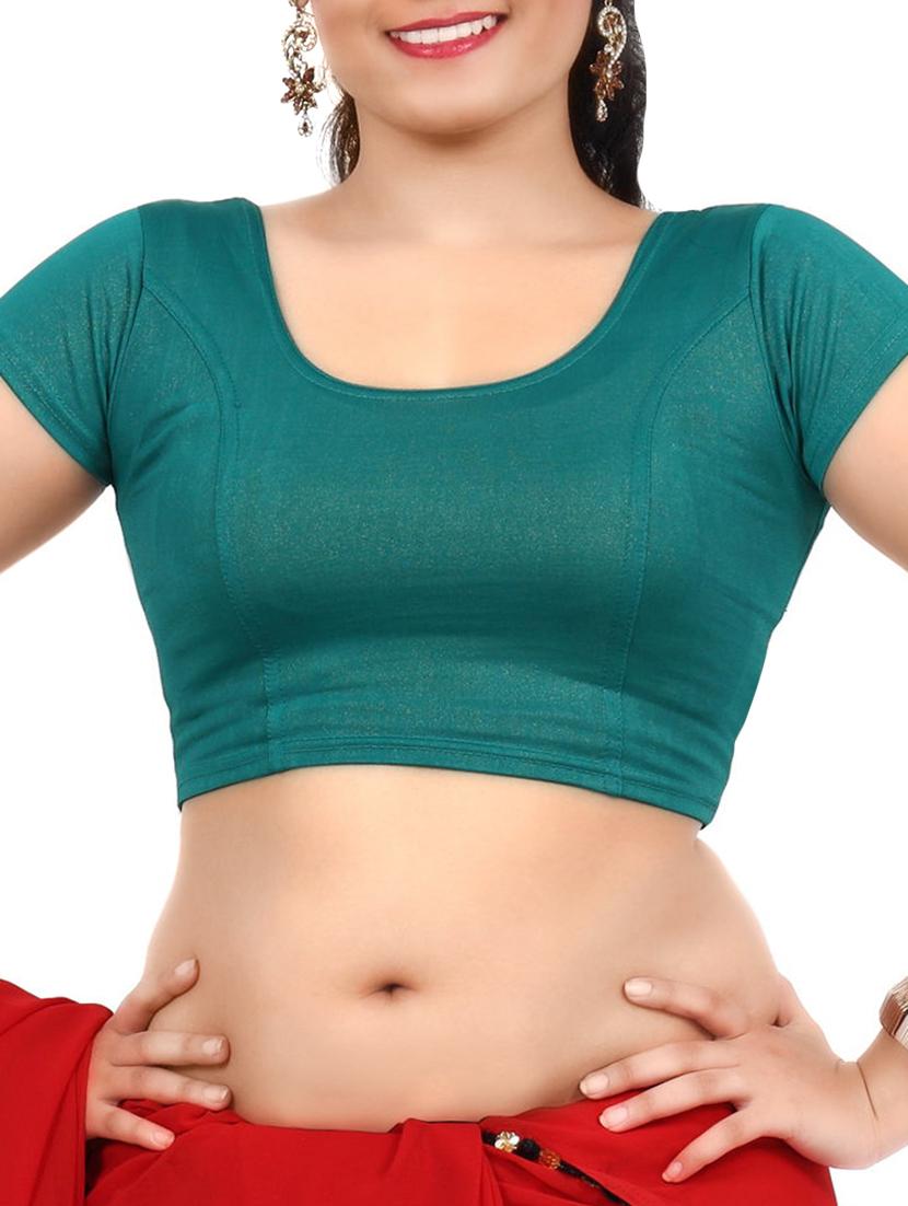 green cotton blouse - 12445601 - Zoom Image - 1