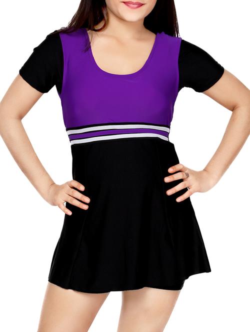 purple cotton functional swimsuit - 12449720 - Standard Image - 1