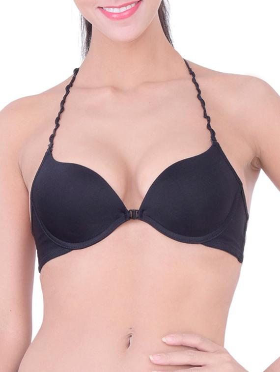 halter back front open plunge bra - 12455859 - Zoom Image - 1