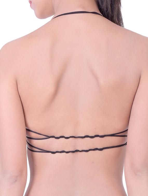 halter back front open plunge bra - 12455859 - Zoom Image - 3