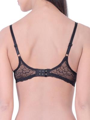 bow patch lace detail plunge bra - 12455880 - Standard Image - 3