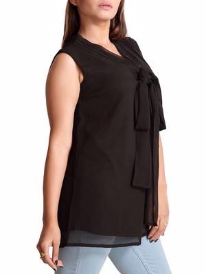 black georgette top - 12467800 - Standard Image - 2