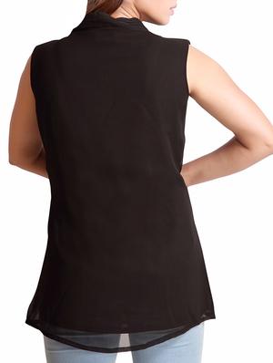 black georgette top - 12467800 - Standard Image - 3