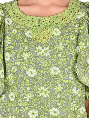 green cotton top - 12472675 - Standard Image - 4