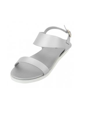 silver leatherette back strap sandals - 12475426 - Standard Image - 2