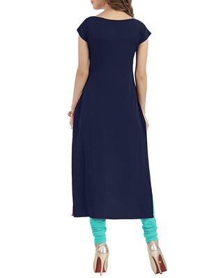 white crepe straight kurta - 12478137 - Standard Image - 3