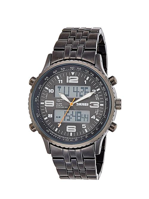 round dial silver digital watch - 12480189 - Very Small Image - 1