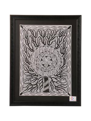 imithila tree of life in madhubani godna style (47x37 cms) - 12481387 - Standard Image - 2