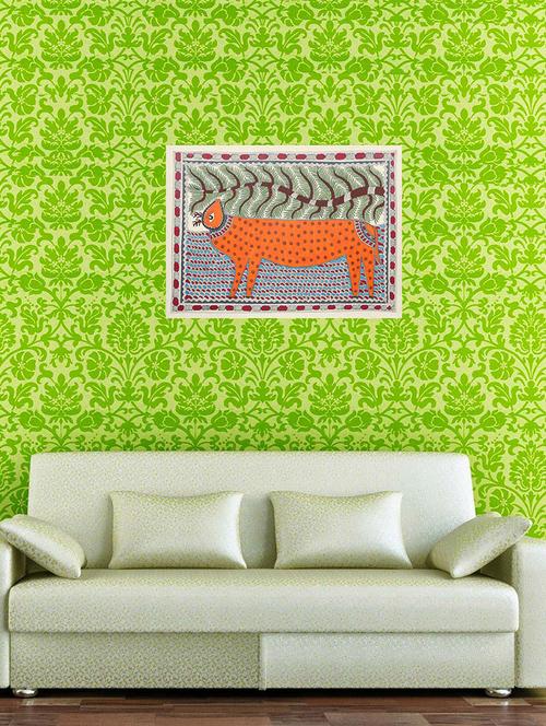 imithila mithila depiction of deer under a tree (38x29 cms) - 12481409 - Standard Image - 1