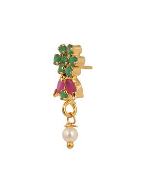 green gold plated earring - 12482373 - Standard Image - 2