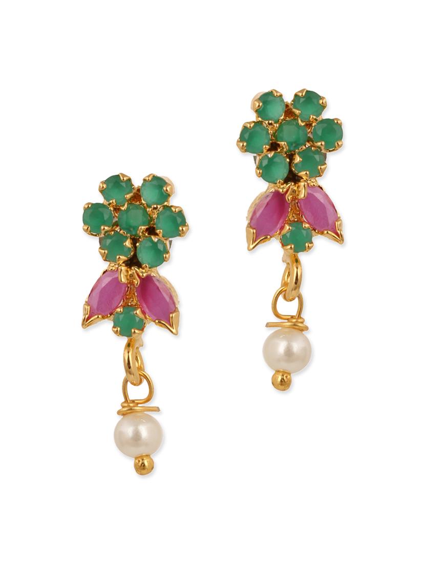 green gold plated earring - 12482373 - Zoom Image - 1