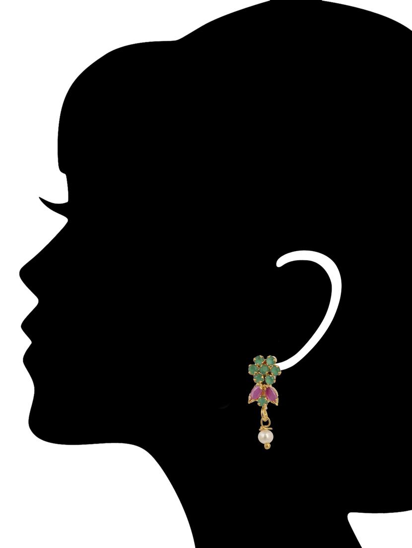 green gold plated earring - 12482373 - Zoom Image - 3