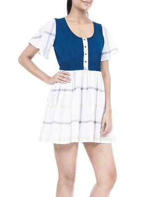 white checkered cotton dress - 12483145 - Standard Image - 2