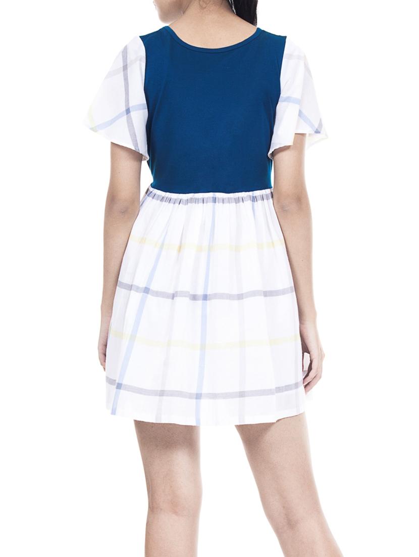 white checkered cotton dress - 12483145 - Zoom Image - 3