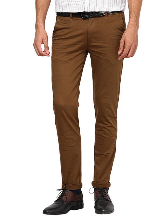 brown cotton chinos - 12483468 - Zoom Image - 1