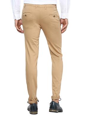 beige cotton chinos casual trousers - 12483469 - Standard Image - 3