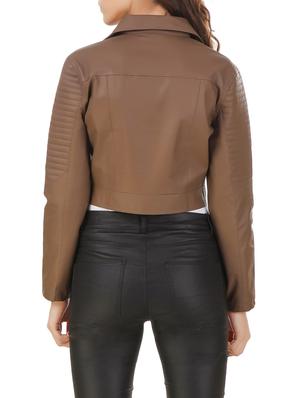 brown leather jacket - 12485573 - Standard Image - 3