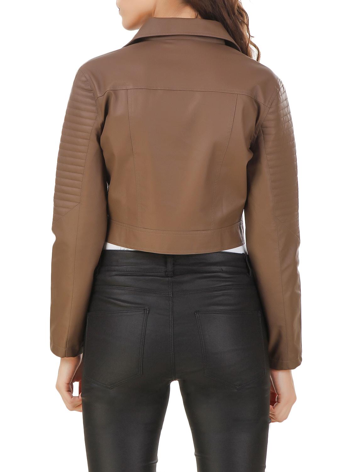 brown leather jacket - 12485573 - Zoom Image - 3