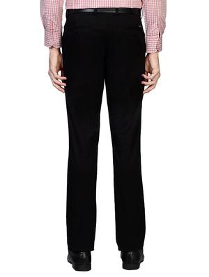 black polyester flat front trousers formal - 12487189 - Standard Image - 3