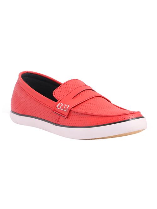 red synthetic slip on loafers - 12489704 - Very Small Image - 1