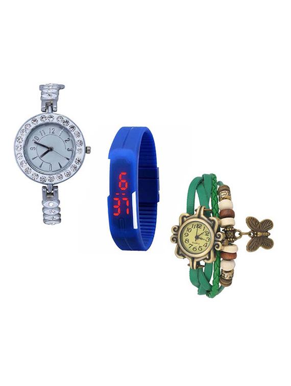 jack klein synthetic leather analog-digital watch set of 3 - 12494620 - Zoom Image - 1